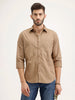 Solid Regular Fit Full Sleeve Shirt | Khaki