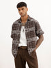 Classic Comfort Fit Jacquard Shirt | Brown