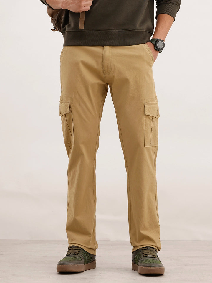Straight Fit Cargo Trouser | Khaki