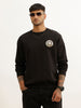Classic Foil Printed Sweatshirt | Black