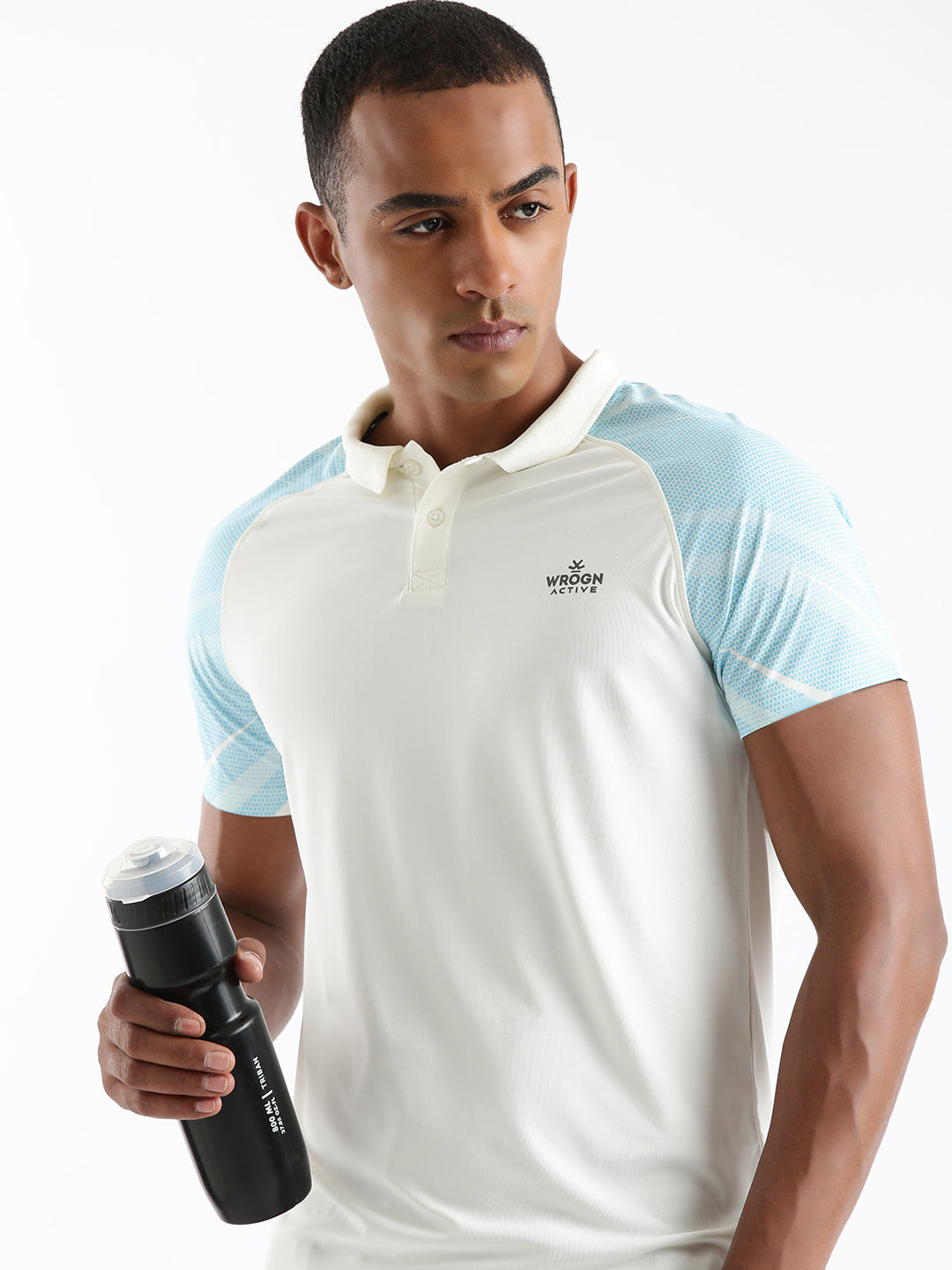 Raglan Active White Polo T-Shirt