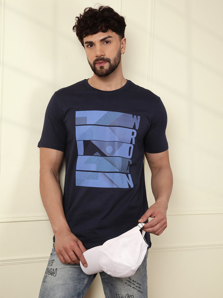 Printed Blue Bold T-Shirt