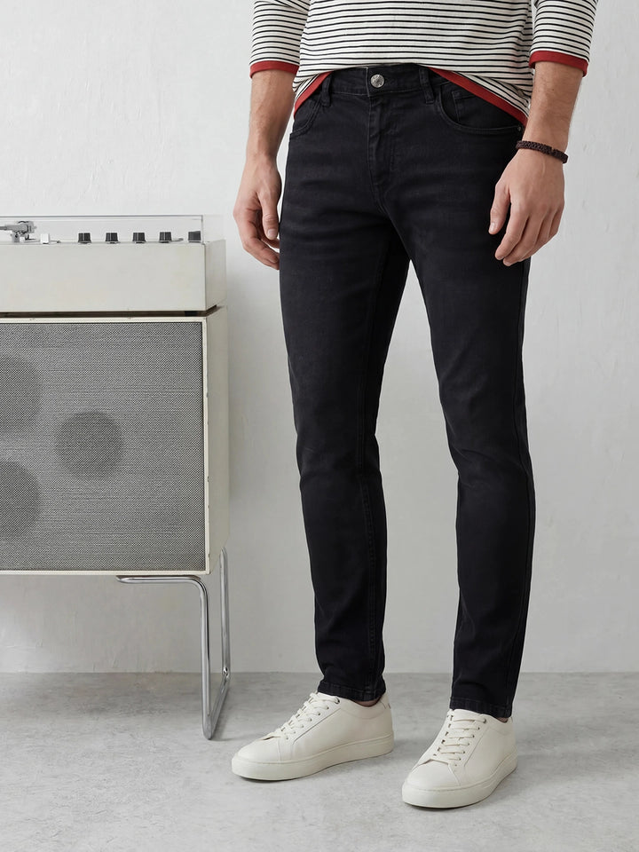 Classic Slim Fit Denim Jeans | Dark Grey