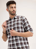 Regular Fit Checkered Shirt | Brown