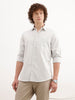 Classic Slim Fit Striped Shirt | Grey