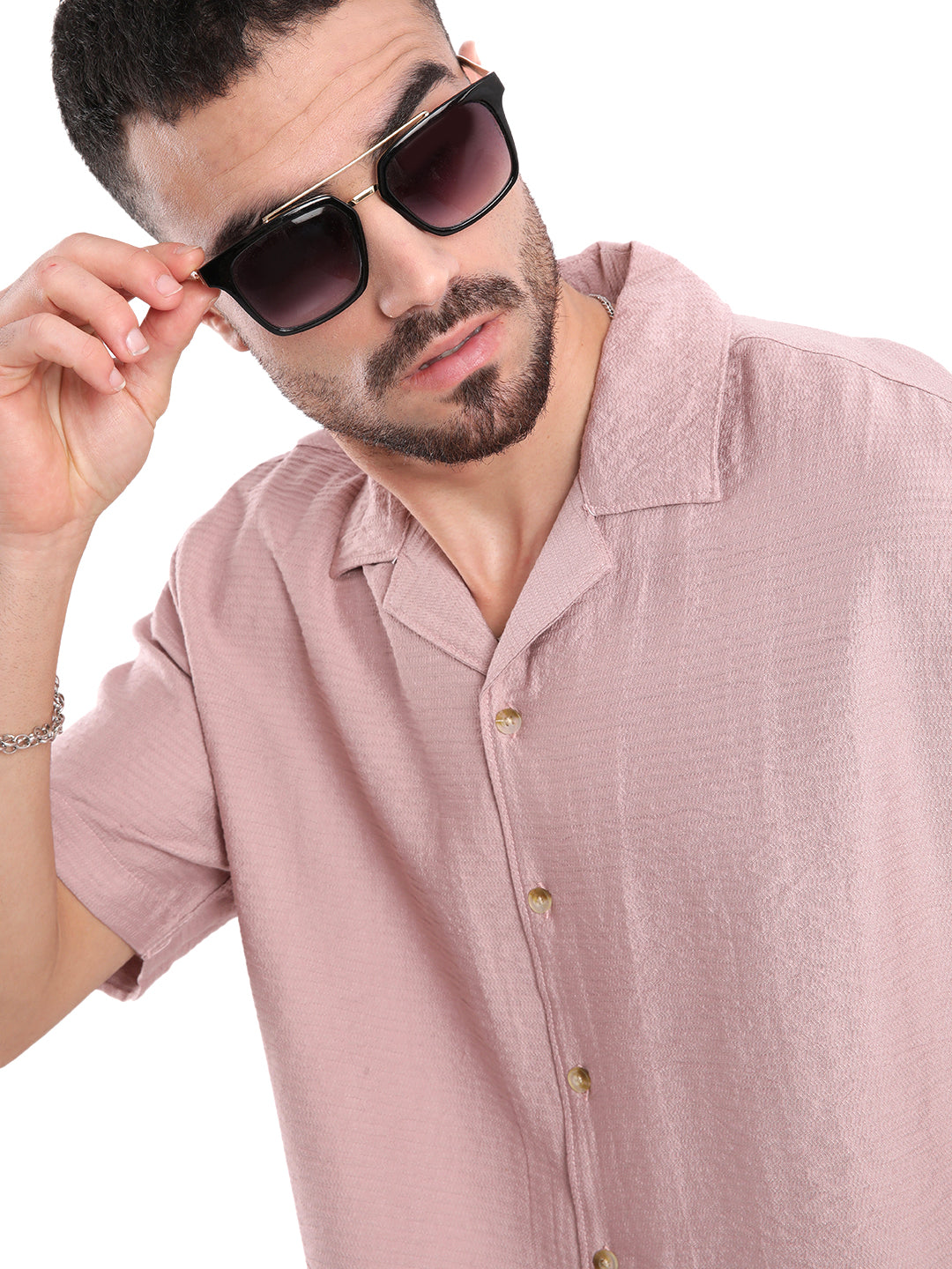 Dusty Pink Resort Collar Shirt