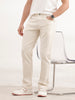 Solid Straight Fit Denim Jeans | Ecru
