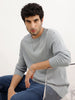 Solid Regular Fit Knitted Sweater | Grey