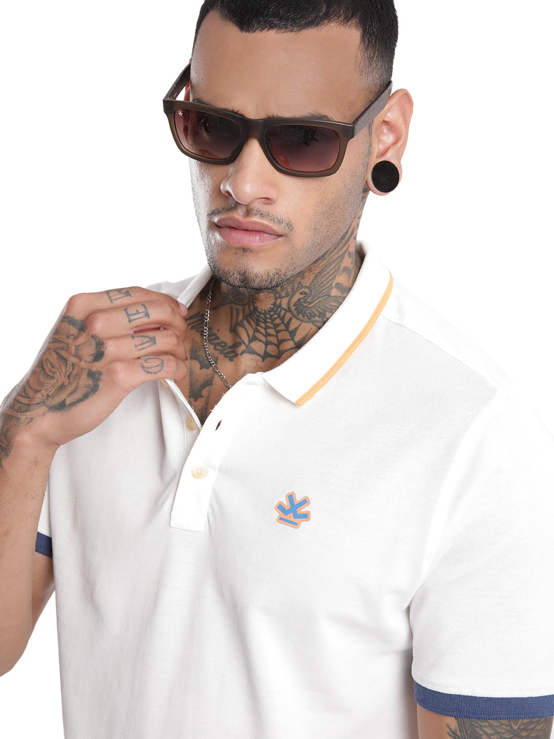 Urban White Tipping Polo T-Shirt