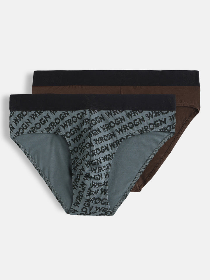 Daily Ease Solid & Print Pack of 2 Briefs