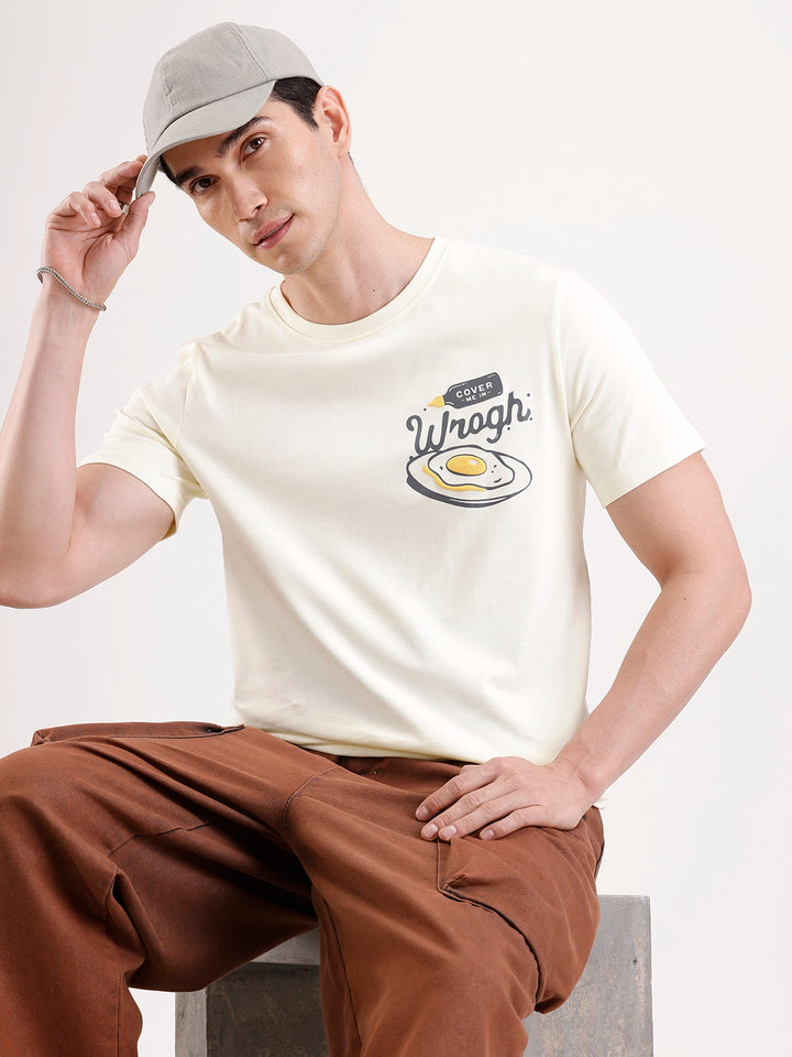 Classic Placement Printed T-Shirt   |  Yellow
