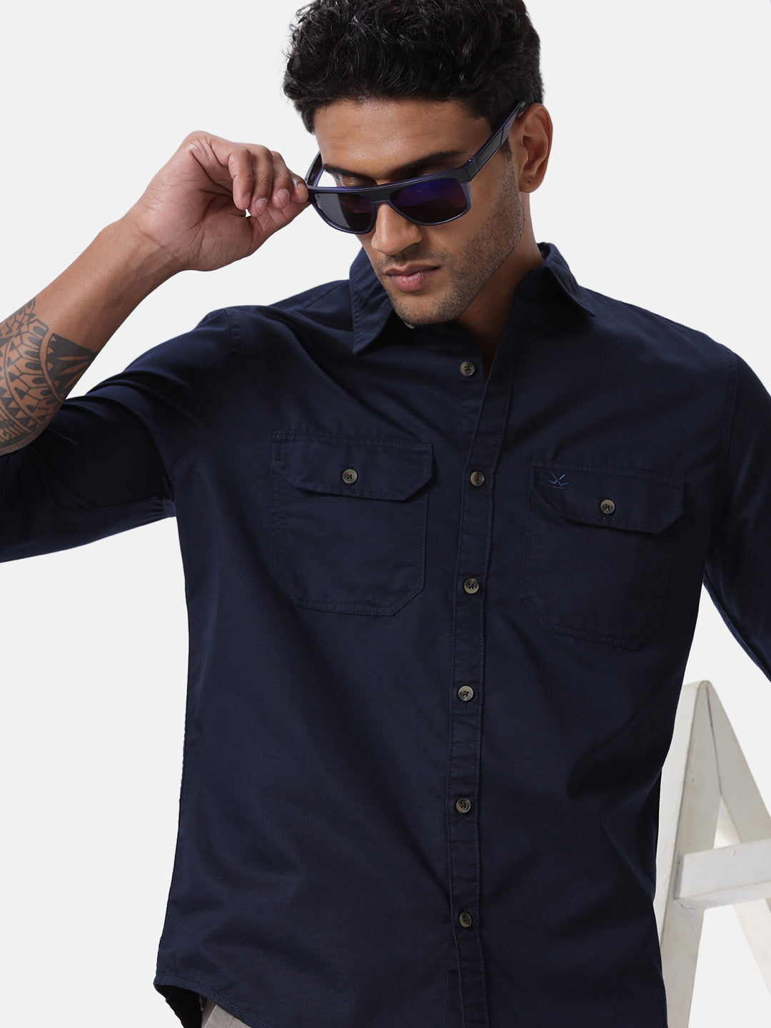 Premium Solid Navy Shirt