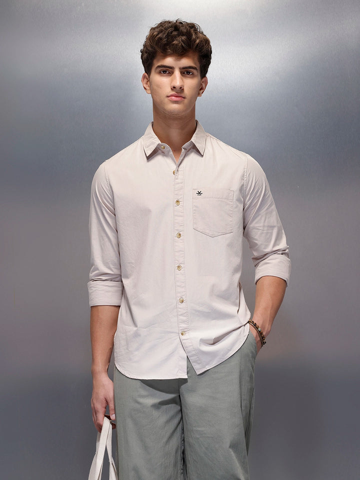 Men's Casual Regular Fit Shirt  | Grey