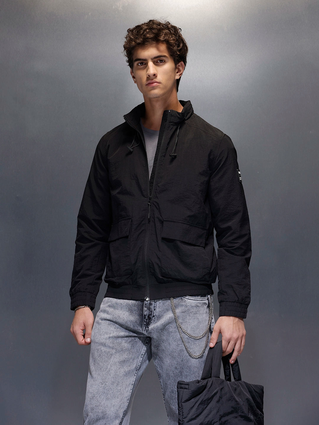 HighNeck Utility Jacket  |  Black