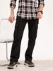 Straight Fit Textured Cargo Trouser | Black