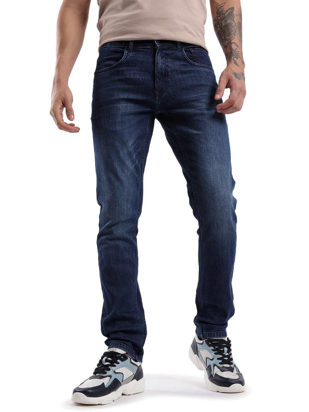 Dark Blue Swerve Basic Jeans