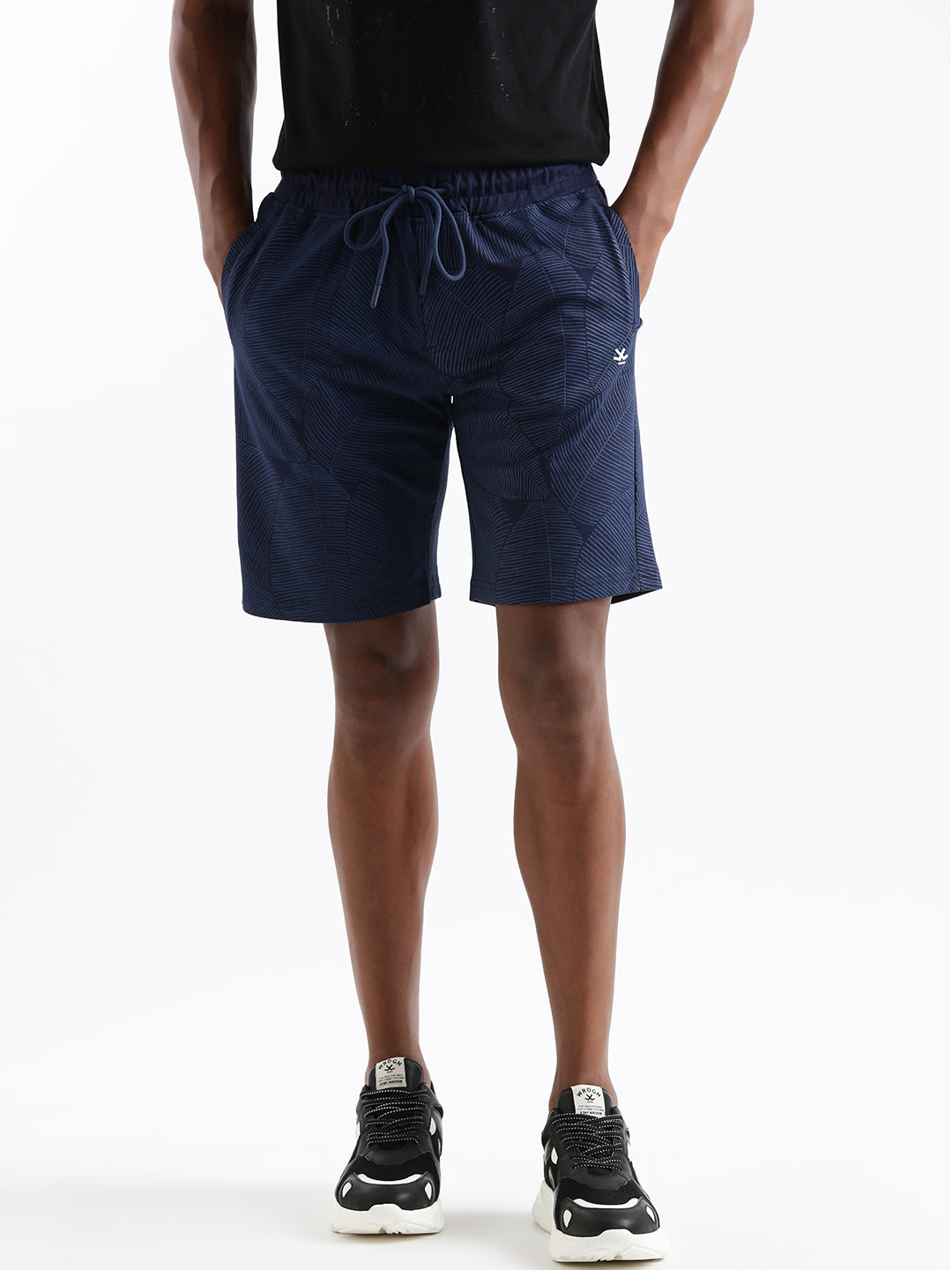 AOP Leafy Lines Printed Shorts