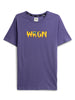 Wrogn Pixel Printed Purple T-Shirt