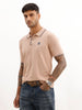 Slim Fit Tipping Collar Polo T-Shirt | Light Brown