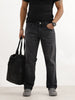 Straight Fit Faded Denim Jeans | Black