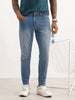 Washed Skinny Crop Denim Jeans | Light Blue