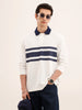 Oversized Contrast Collar T-Shirt | White