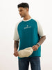 Classic Colourblock Raglan Collar T-Shirt | Green