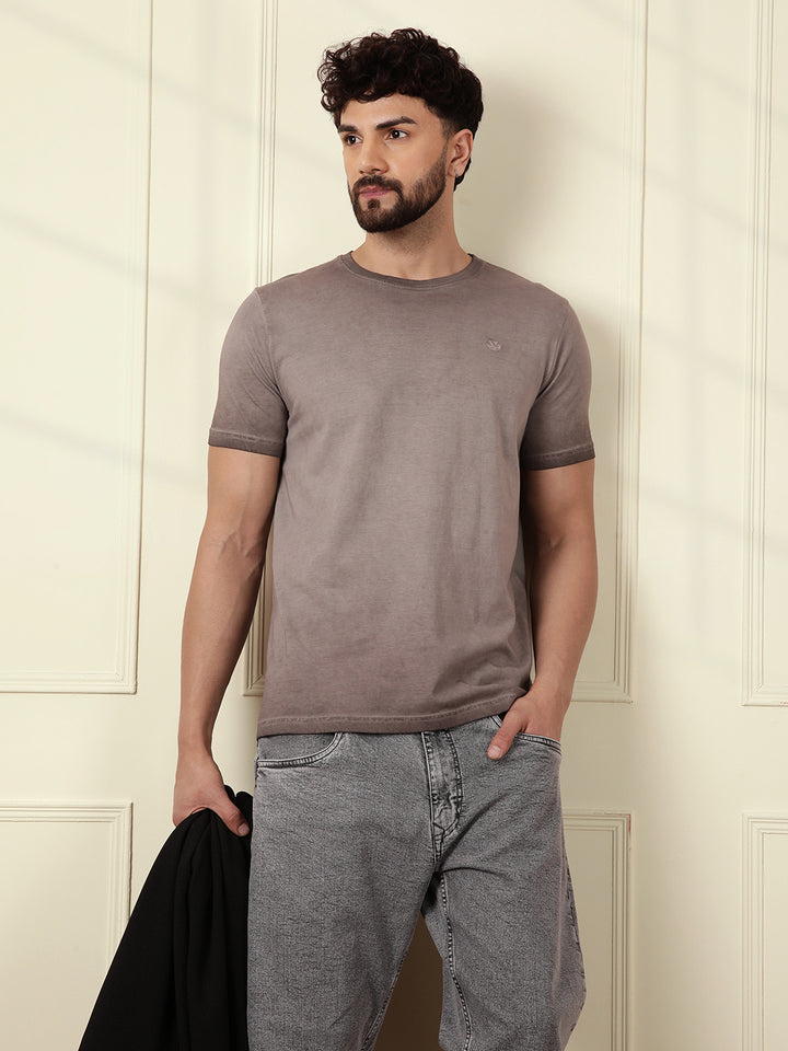 Washed Slim Fit T-Shirt | Brown