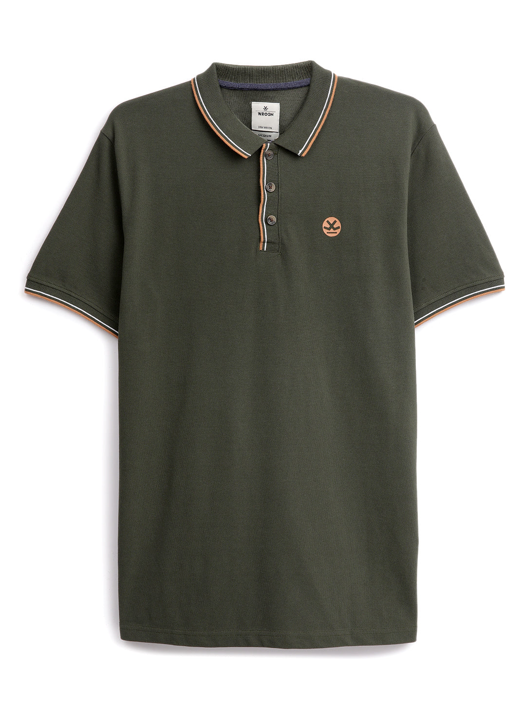 Olive Tipping Collar Polo