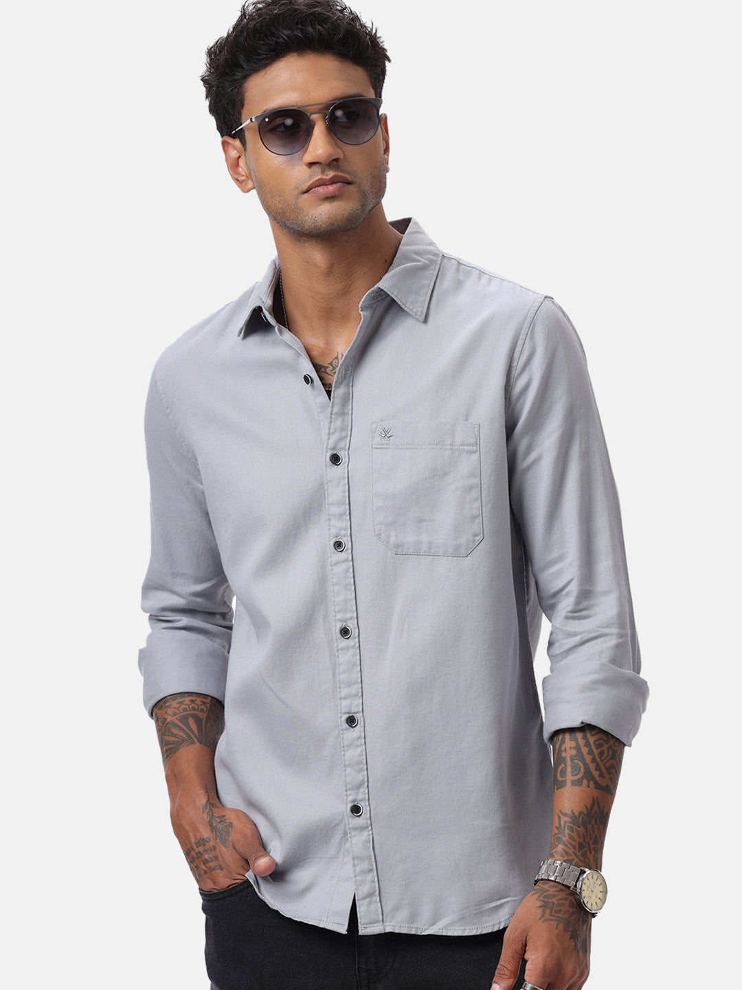 Solid Grey Premium Shirt