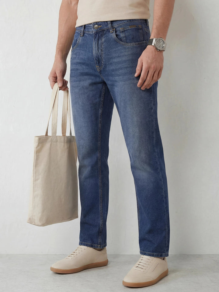 Anti Fit Light Faded Denim Jeans | Blue
