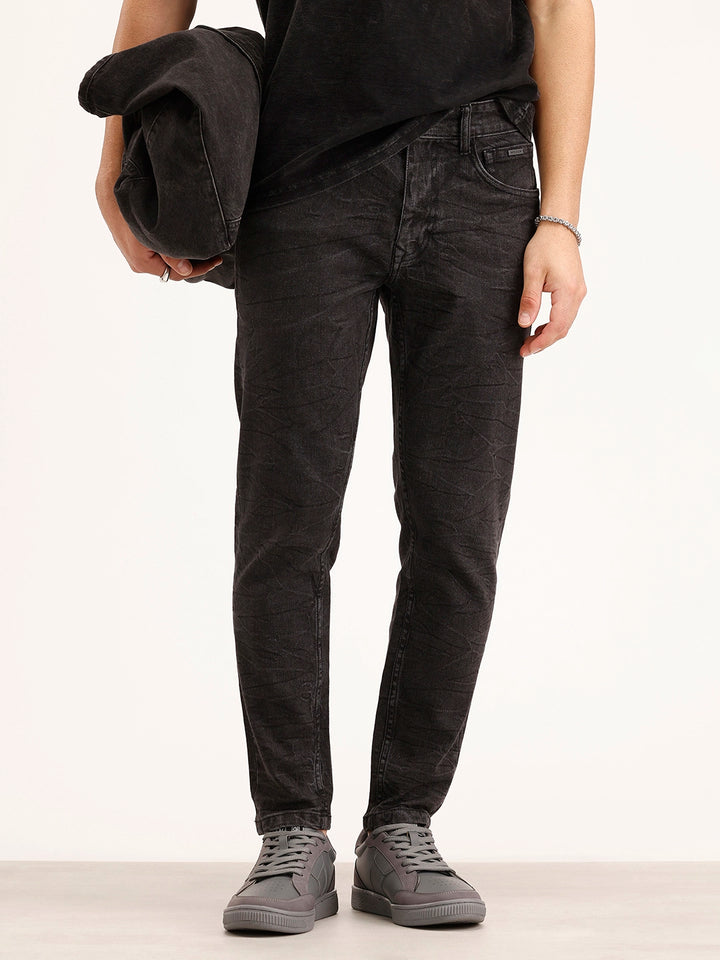 Washed Skinny Crop Denim Jeans | Grey