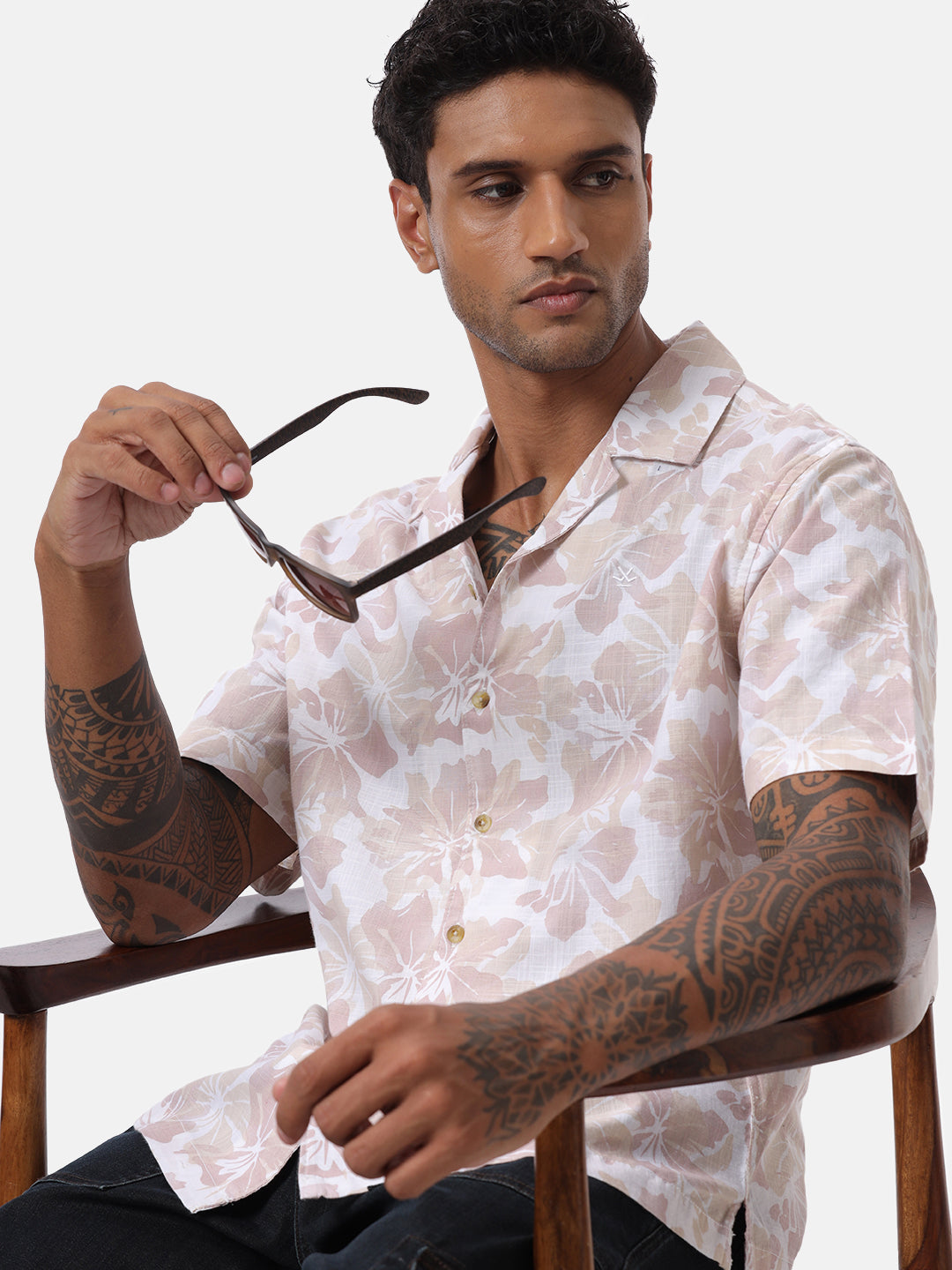 Pink Floral AOP Spoyl Shirt