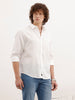 Solid Comfort Fit Textured Shirt | White