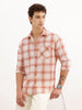 Regular Fit Full Sleeve Checkered Shirt | Red
