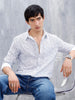 Printed Men's Casual Slim Fit Shirt | Blue