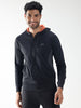 Black Slim Fit Hoodie With Mesh Lining