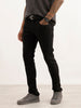 Solid Slim Fit Denim Jeans | Black