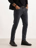 Contrast Stitch Slim Tapered Fit Denim Jeans | Grey