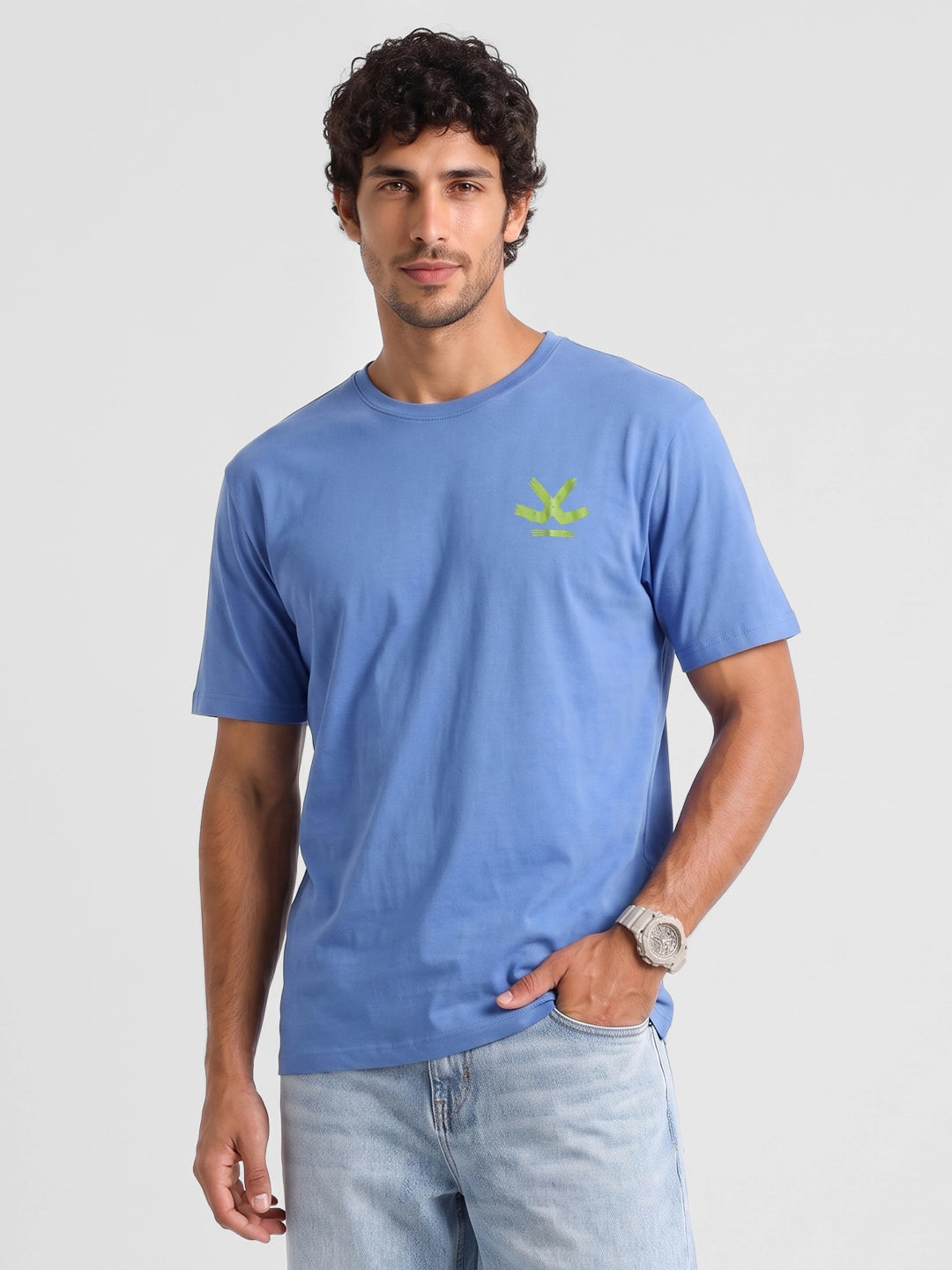 Graphic Back Printed T-Shirt | Blue