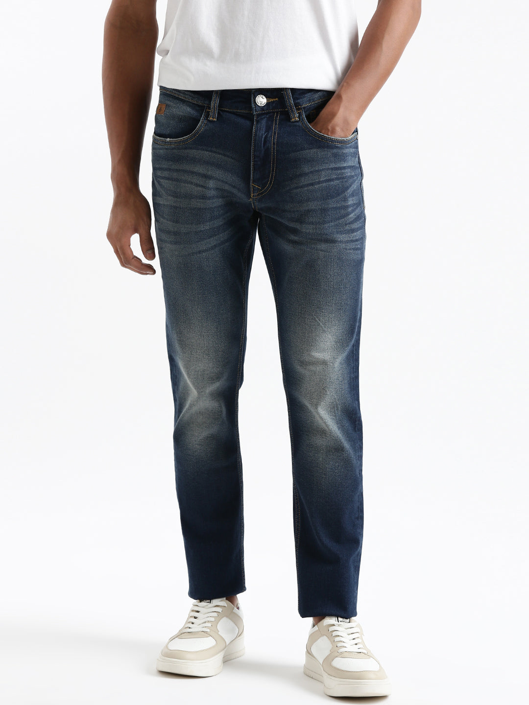 Washed Streaks Slim Fit Jeans