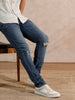 Solid Heavy Fade Slim Fit Jeans | Blue