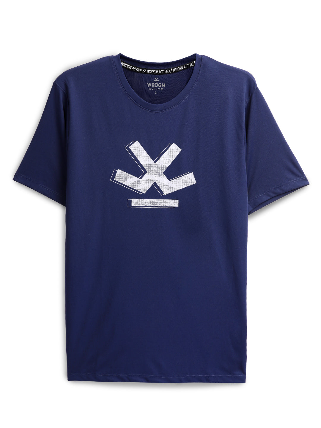 Classic Active Navy Chest Print T-Shirt