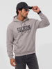 Classic Embroidered Patch Hooded Sweatshirt | Beige | WTSS7390M