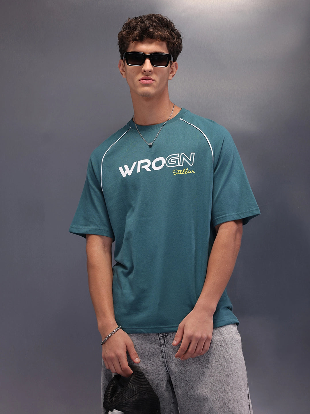 Stellar Placement Printed T-Shirt | Green