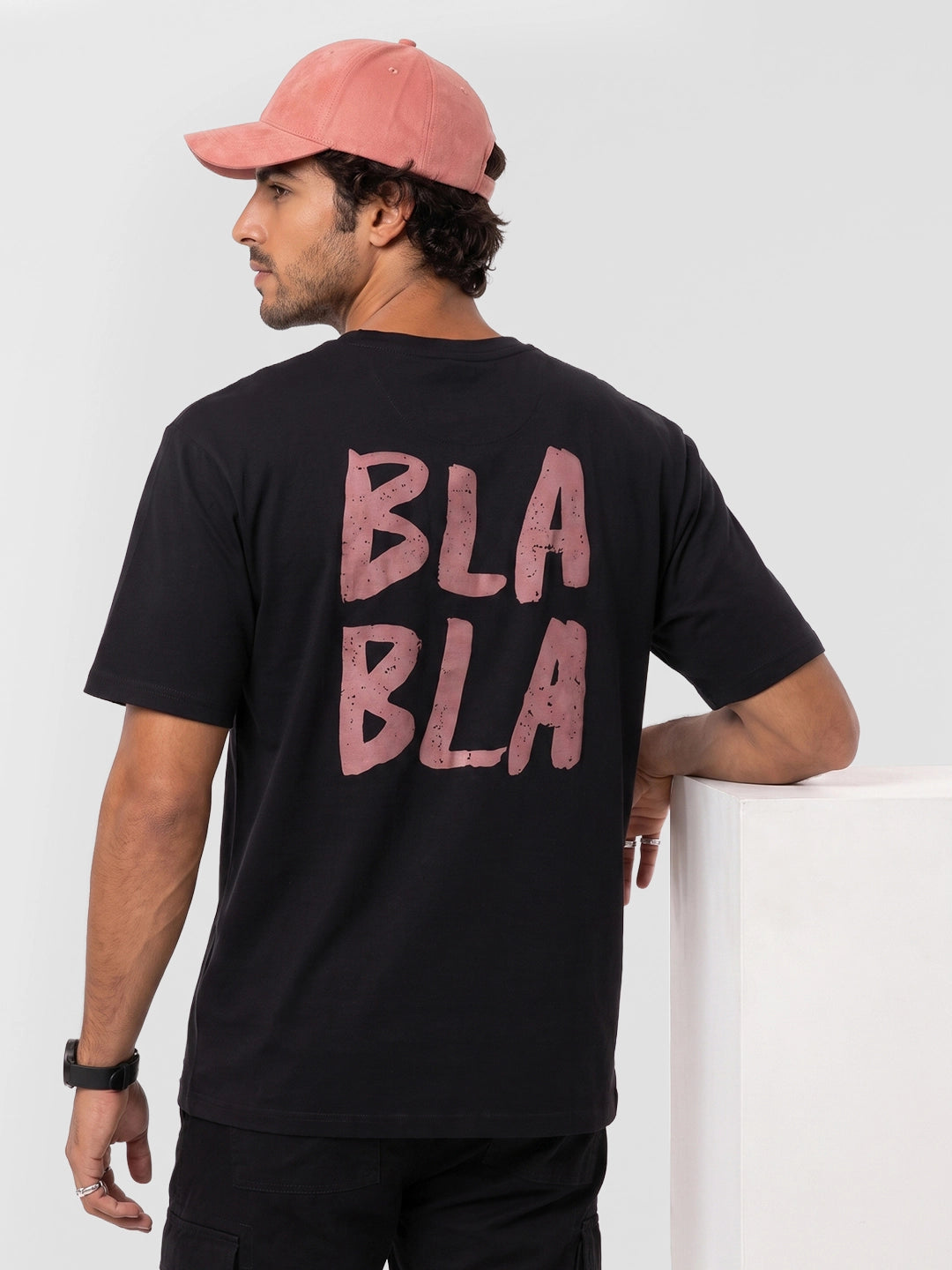 Classic Back Printed T-Shirt | Black