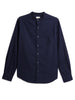 Navy Mandarin Collar Regular Shirt