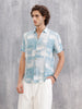 Fluid Viscose Shirt With Photo Reel Print  |  Blue
