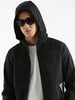 Hooded Zipper Colour-Blocked Jacket