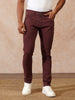Casual Tapered Fit Jeans | Maroon